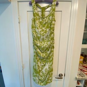 Tracy Reese T-Back Dress Lime Palm Print
